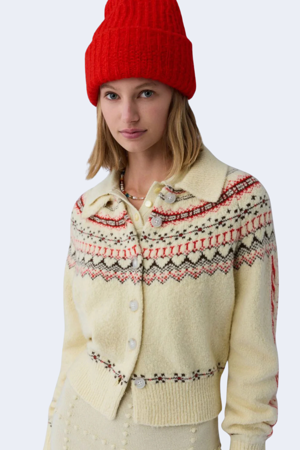 Cloud Chalet Cardigan in Mist Combo