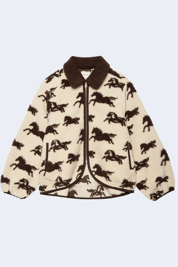 The Pasture Jacket in Cream W/ Hickory