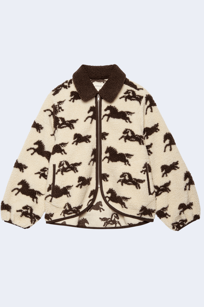 The Pasture Jacket in Cream W/ Hickory