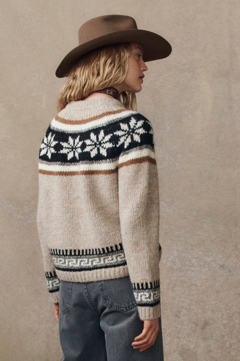 The Snowflake Fairisle Pullover in Oat