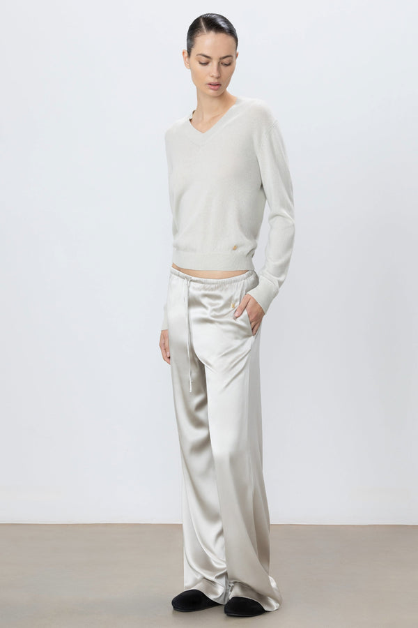 Brody Silk Pant in Dove