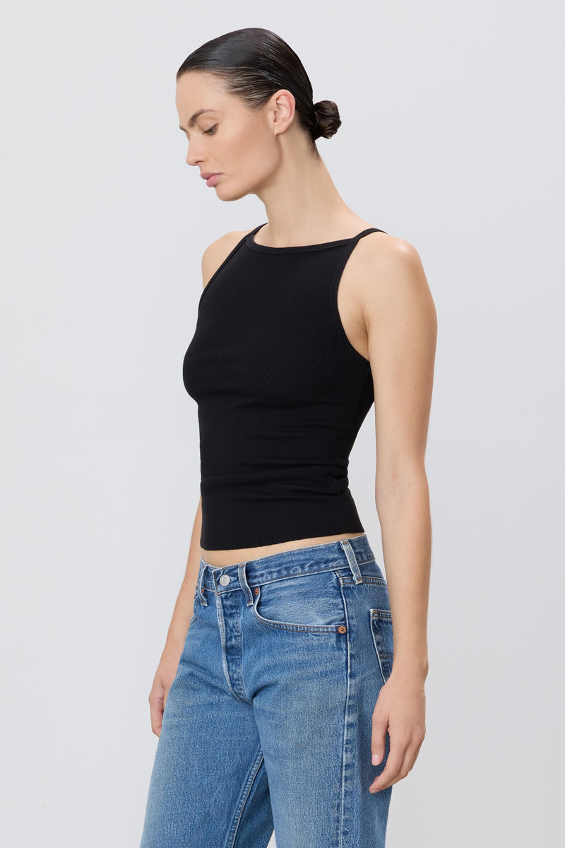 Iris Tank in Black