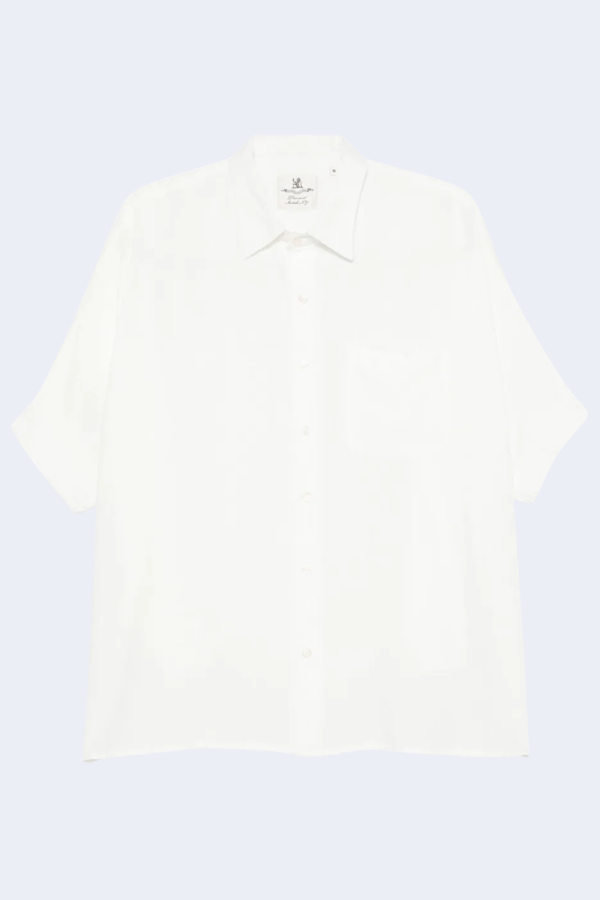 Boxy Cuffed Shirt  in White