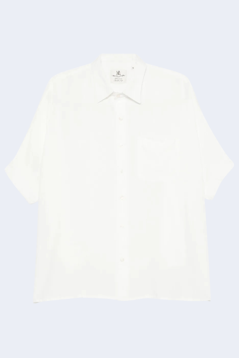 Boxy Cuffed Shirt  in White
