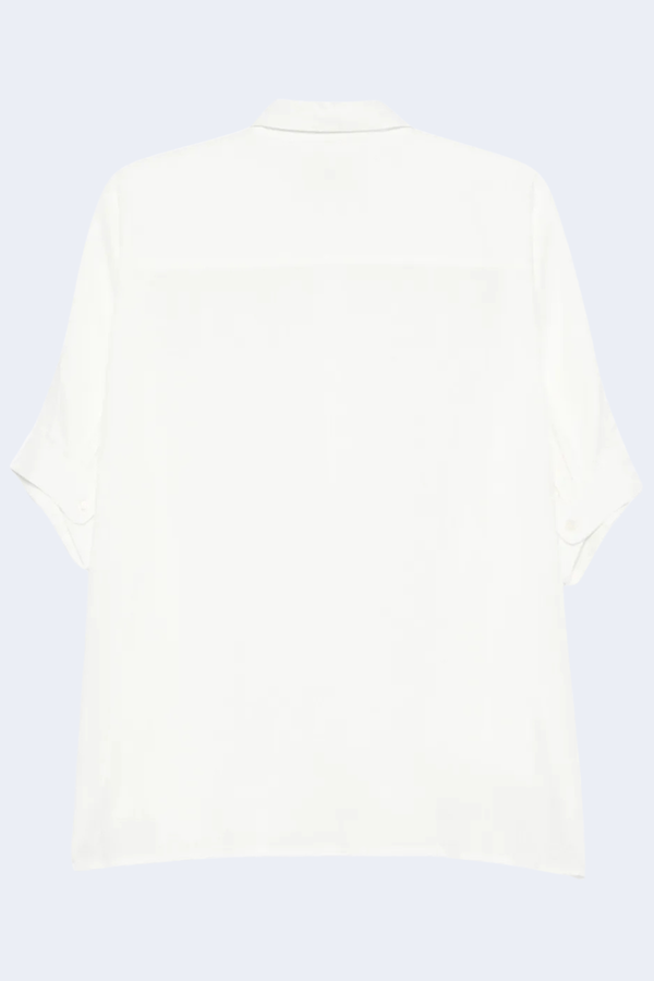 Boxy Cuffed Shirt  in White