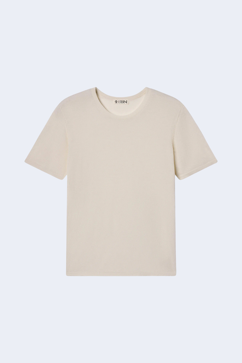 Short Sleeve Boyfriend T-Shirt in Bone