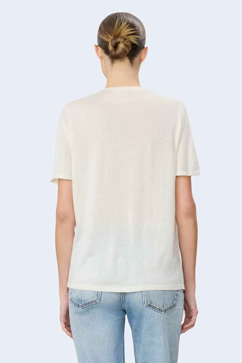 Short Sleeve Boyfriend T-Shirt in Bone