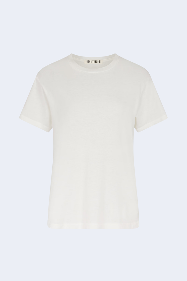 Short Sleeve Boyfriend T-Shirt in Ivory