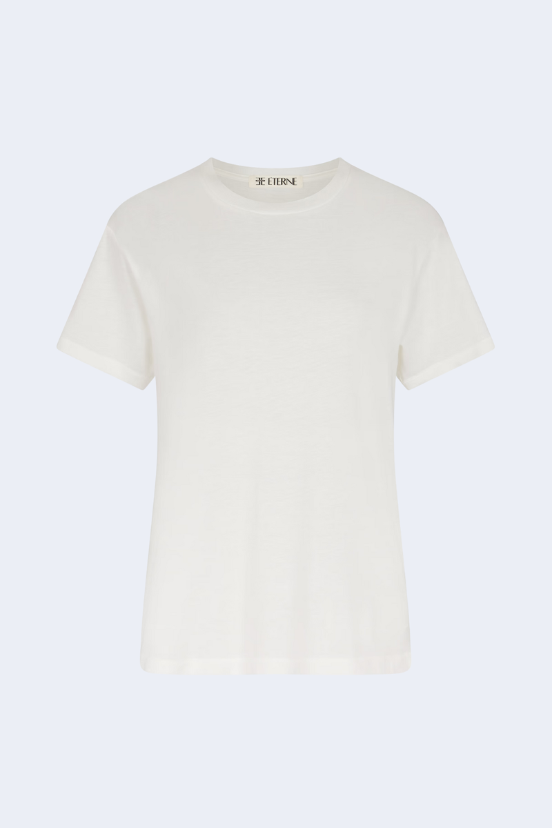 Short Sleeve Boyfriend T-Shirt in Ivory
