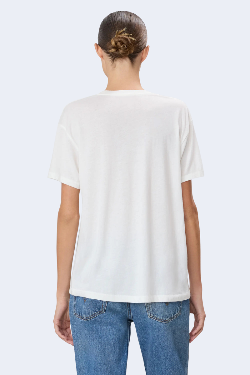 Short Sleeve Boyfriend T-Shirt in Ivory