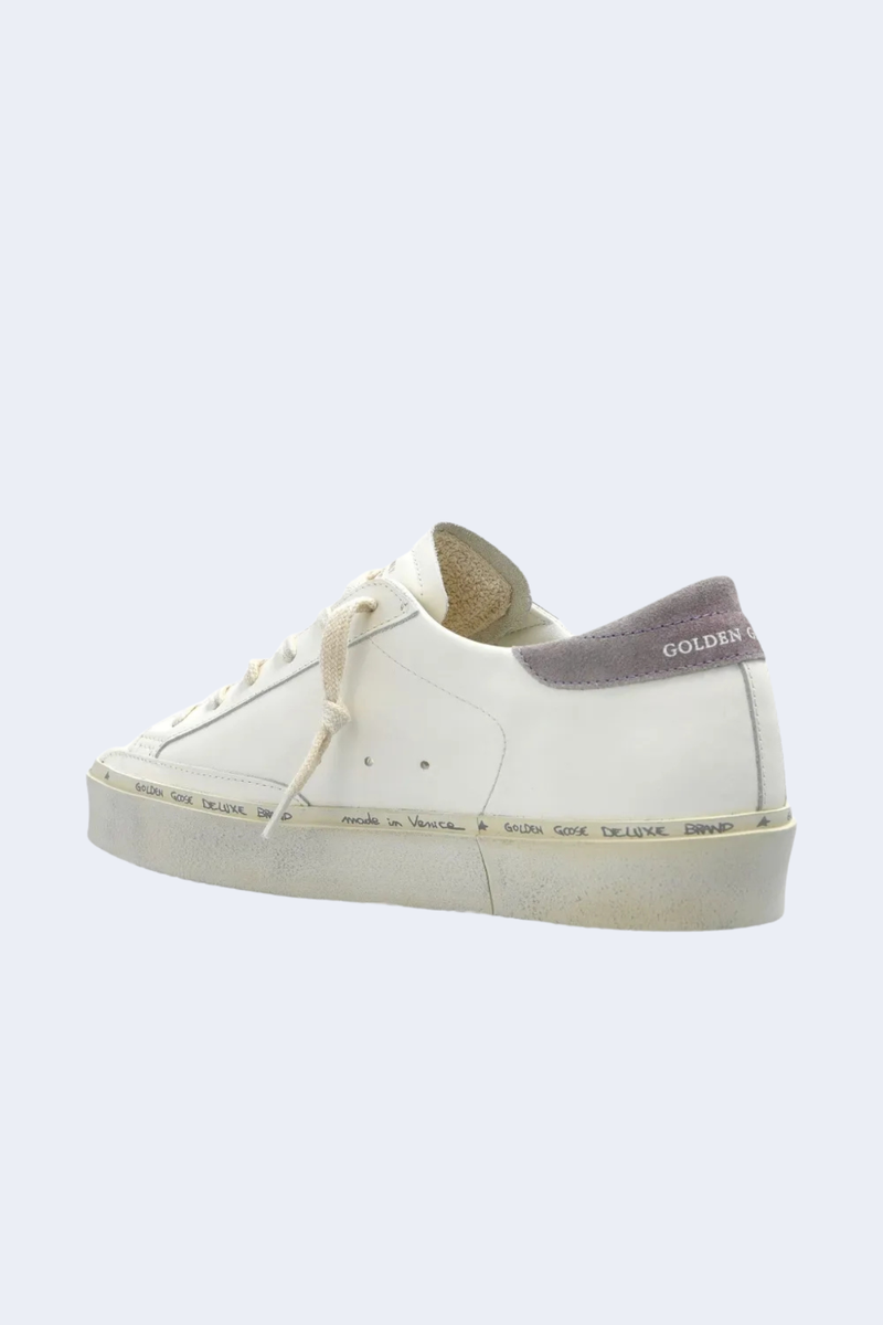Hi Star Leather Upper And Toe Suede Star And Heel in White/Lilla/Lilac