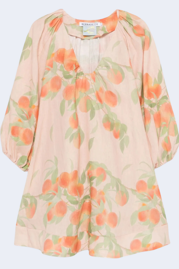 Georgette Short Dress in Peachtree Peach