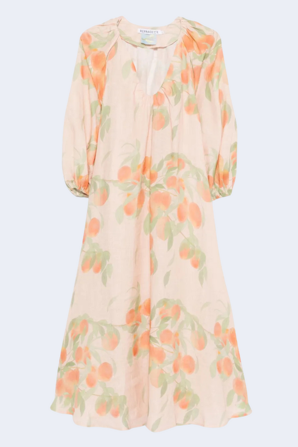 Georgette Dress in Peachtree Peach