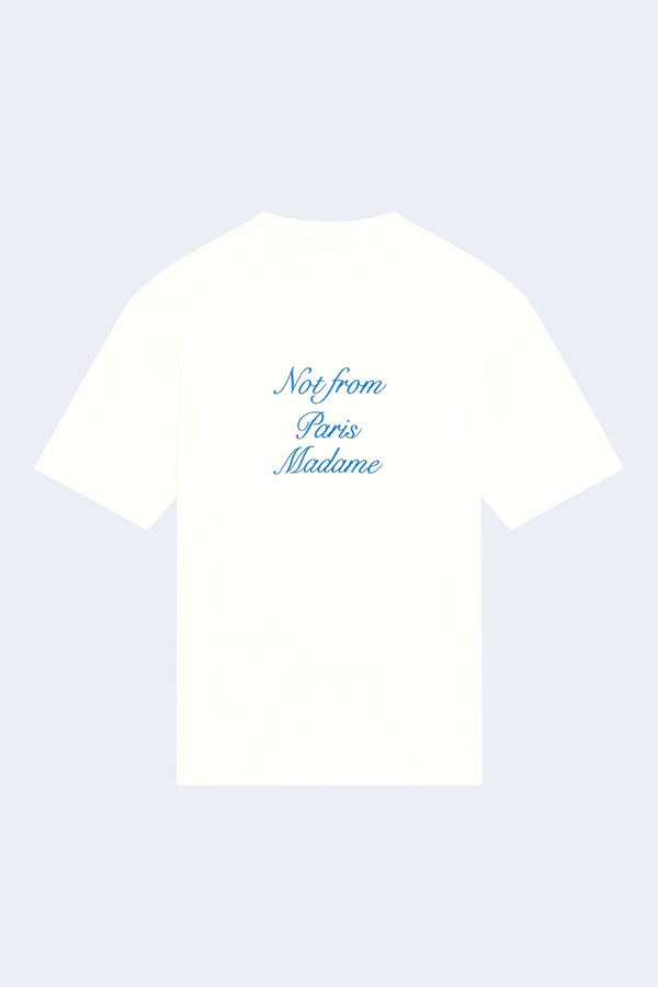 Cursive Slogan T-Shirt in Off White