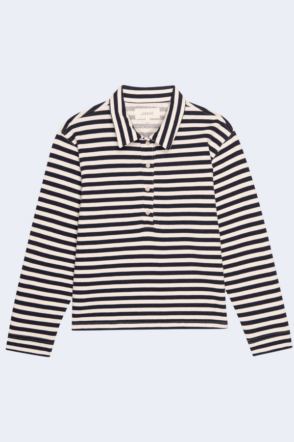 The Rugby Sweatshirt in Navy Sailor Stripe