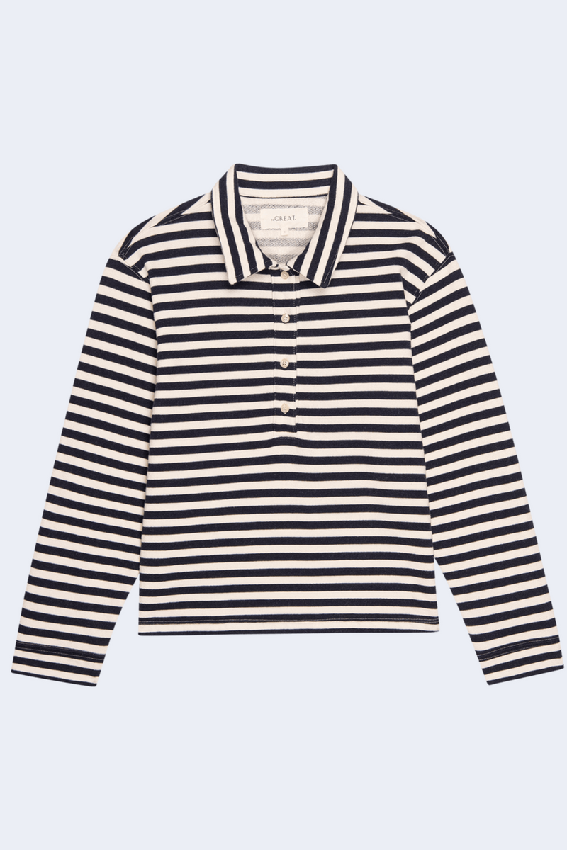 The Rugby Sweatshirt in Navy Sailor Stripe