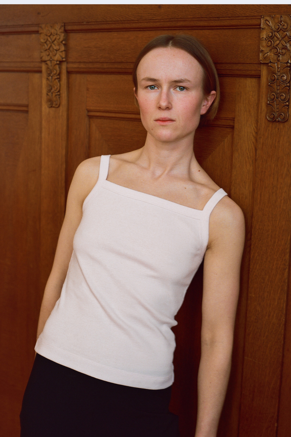 May Square Neck Cami in Baby Pink
