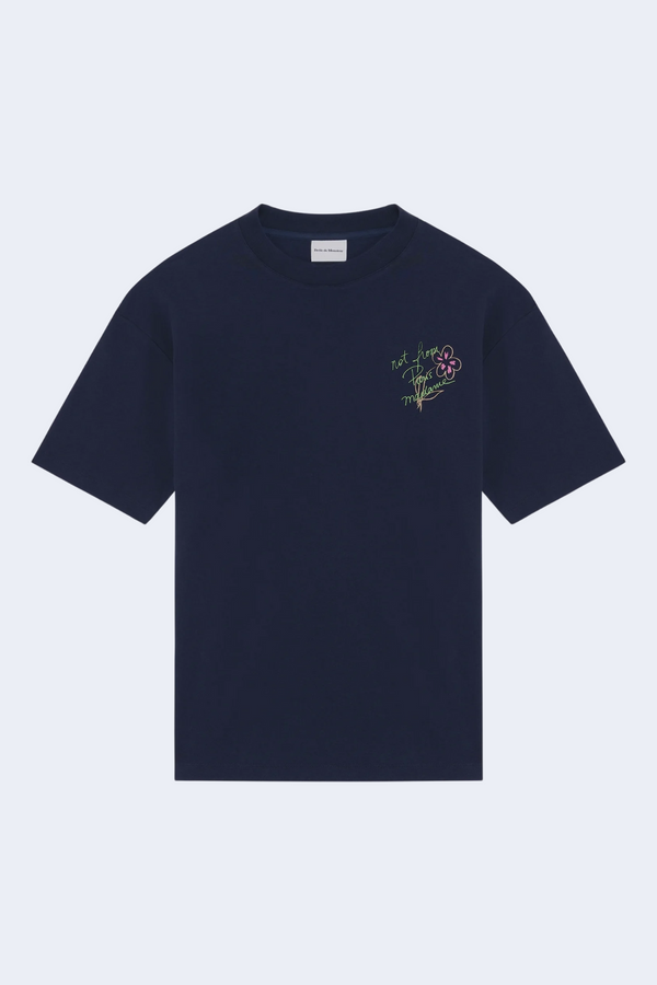 The Sketch Slogan T-Shirt  in Navy