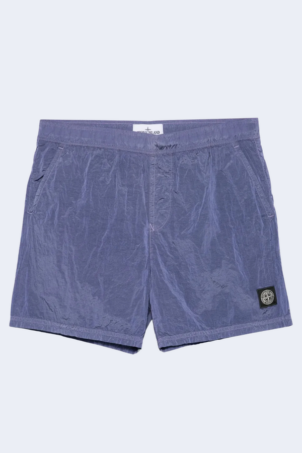 Swim Shorts Metallic Crinkle in Lavender