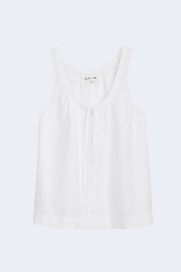 Sidney Linen Cami in White