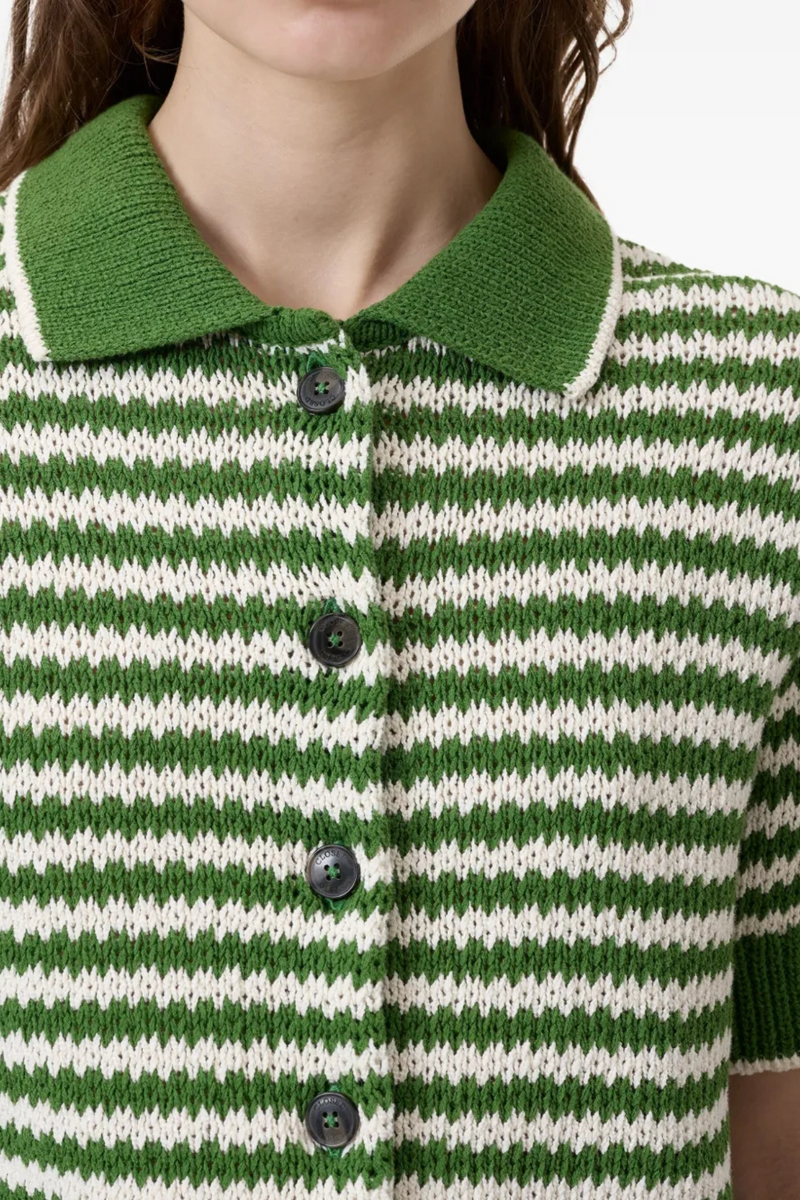 Cardigan Short Sleeve in Matcha Green