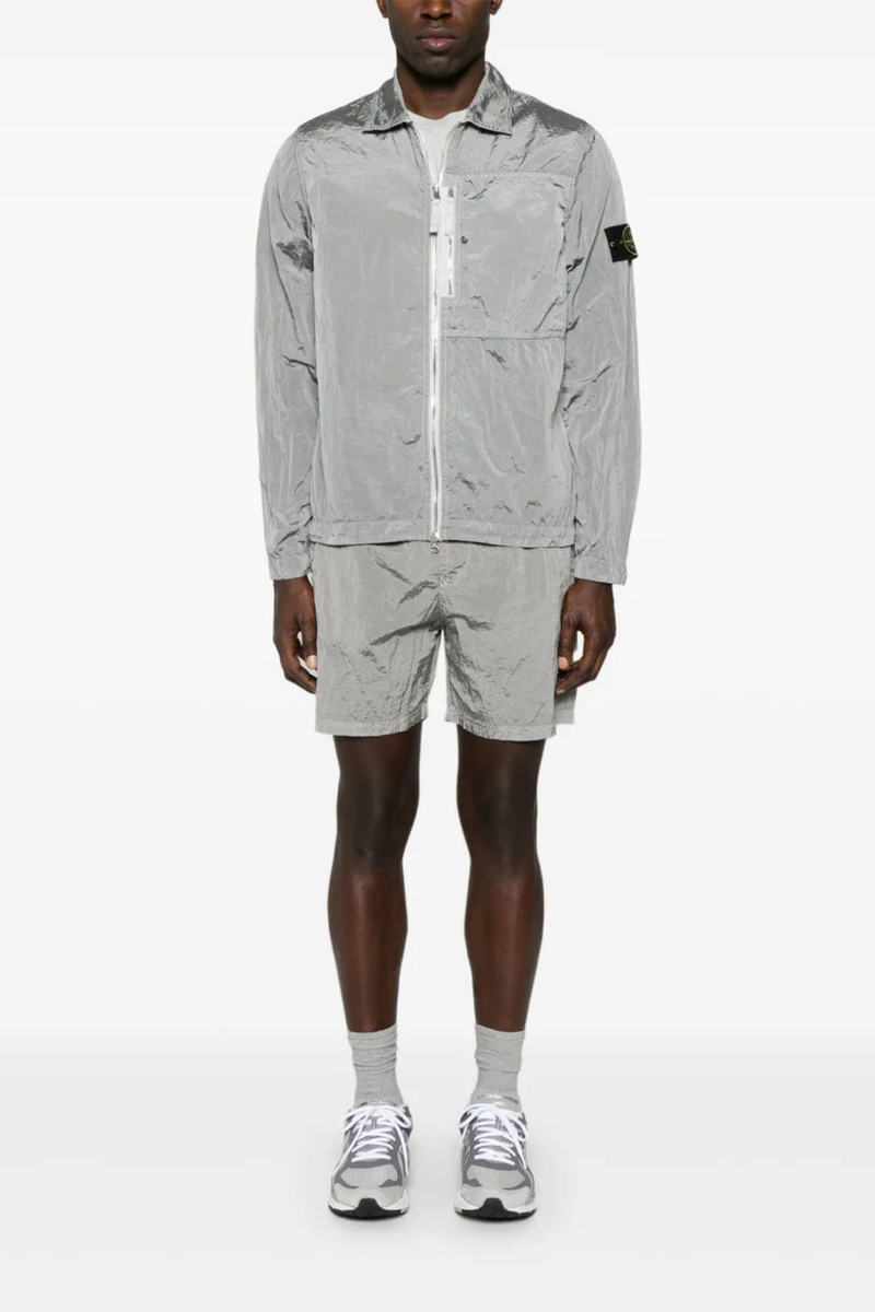 Swim Metal Nylon Shorts in Pearl Grey