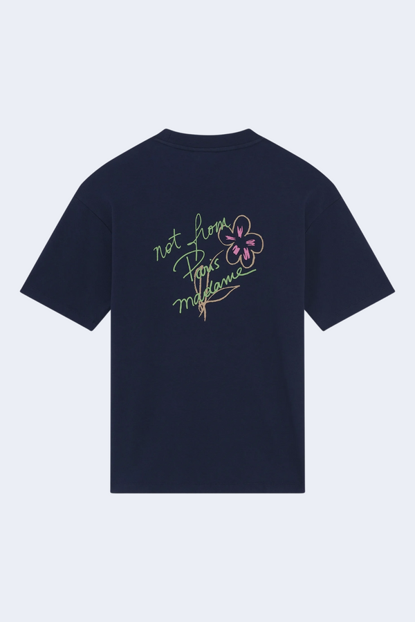 The Sketch Slogan T-Shirt  in Navy