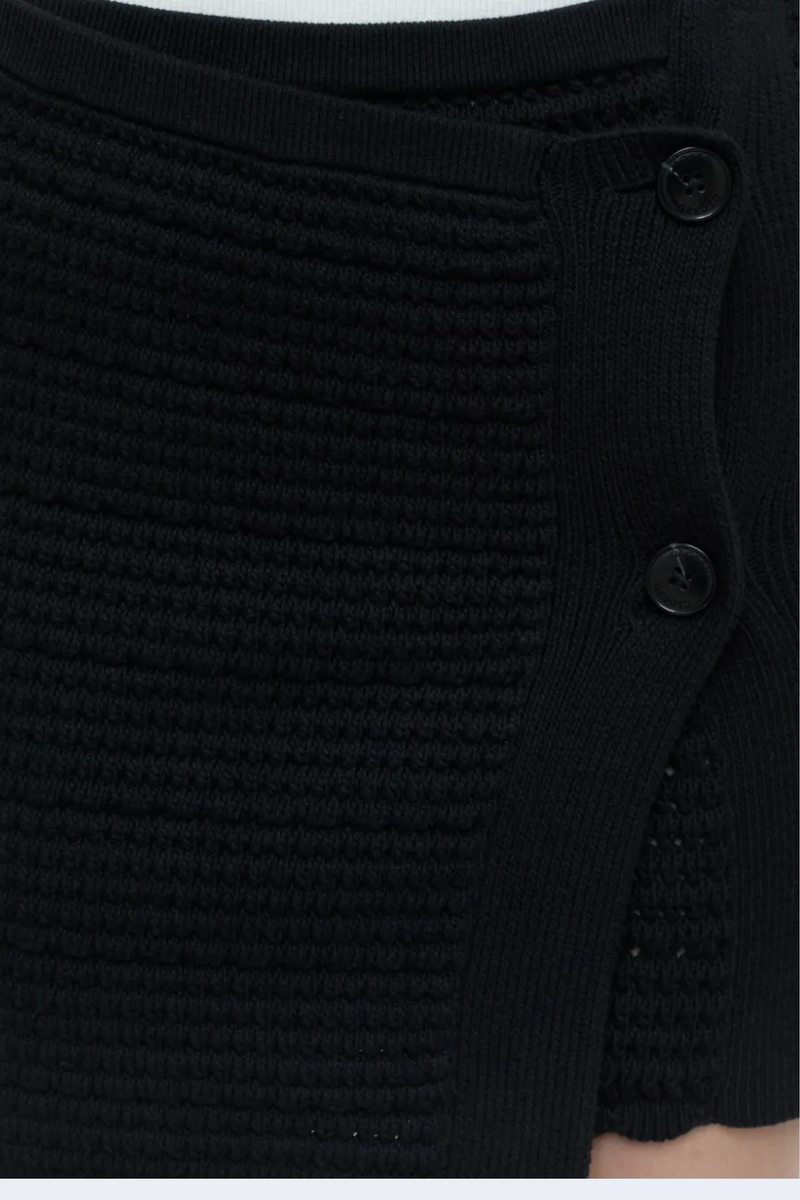 Crochet Mini Skirt in Black