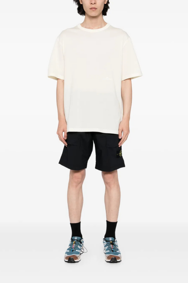 Short Sleeve Knit T-Shirt in Ivory