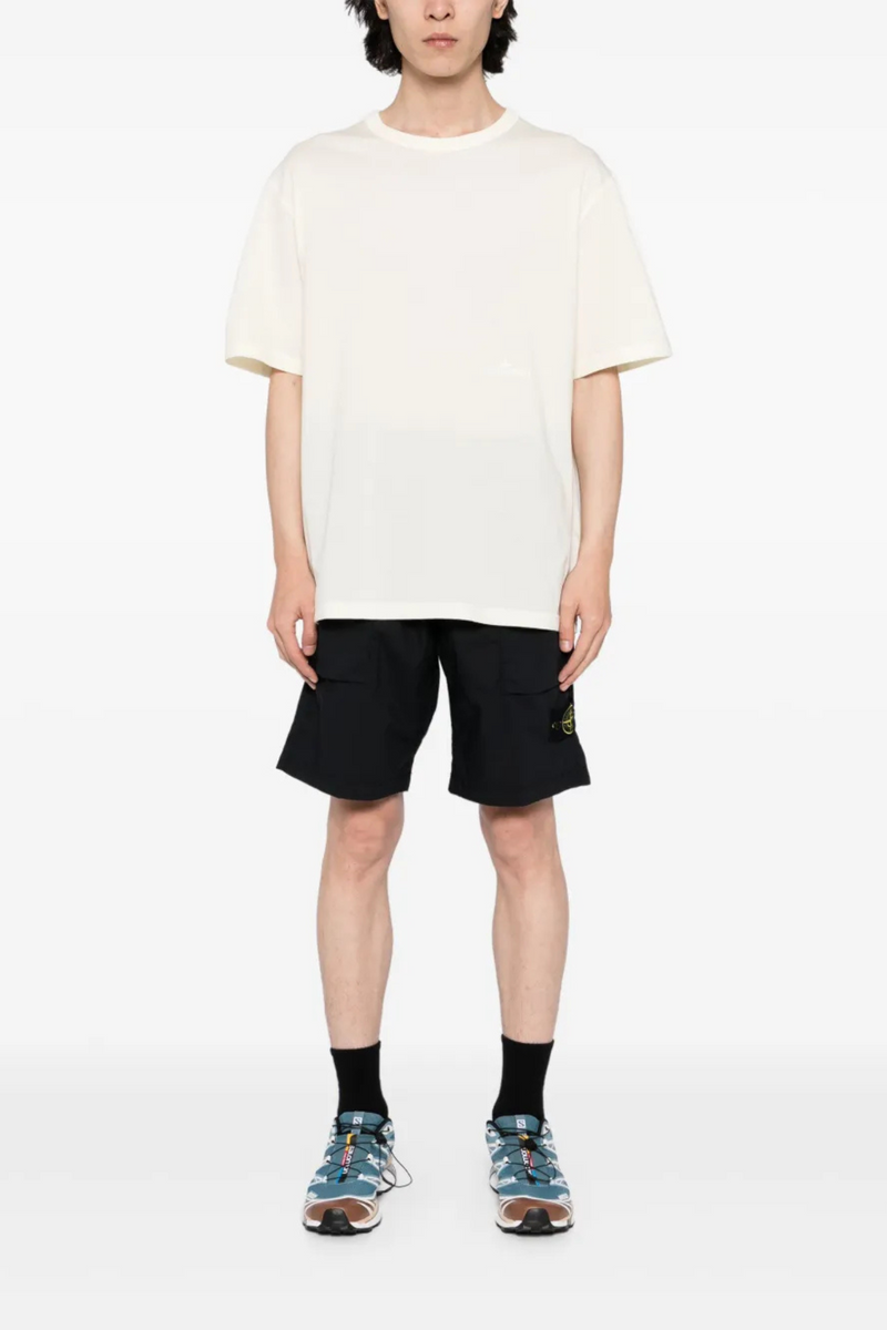 Short Sleeve Knit T-Shirt in Ivory