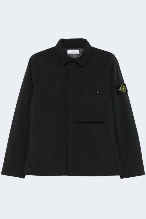 Single Pocket Soft Shell Jacket in Black