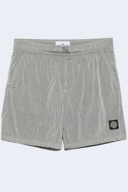 Swim Metal Nylon Shorts in Pearl Grey