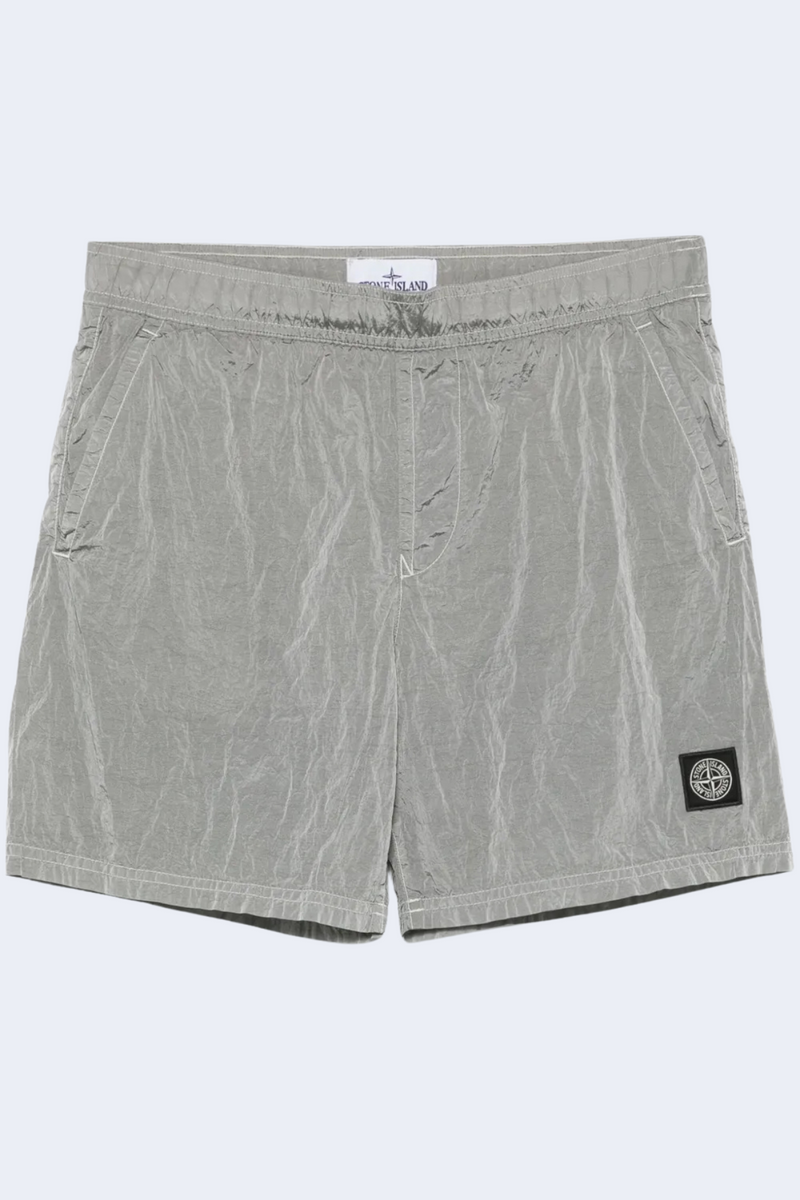 Swim Metal Nylon Shorts in Pearl Grey