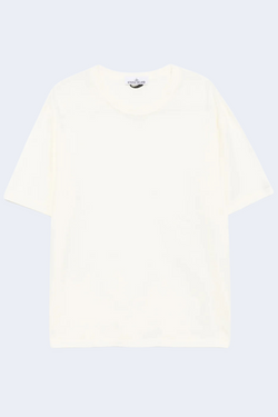 Short Sleeve Knit T-Shirt in Ivory