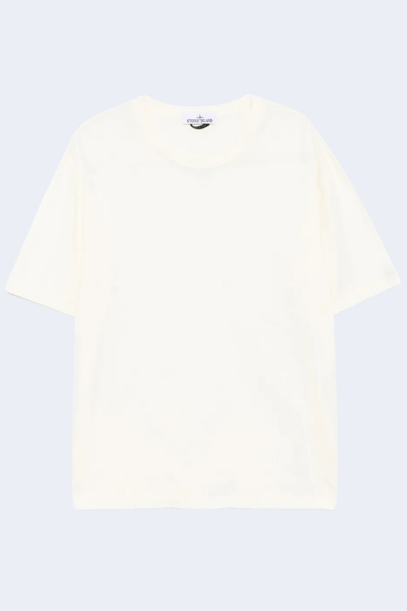 Short Sleeve Knit T-Shirt in Ivory