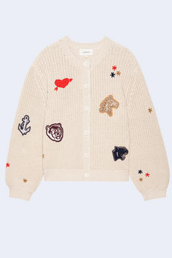 The Collegiate Cardigan in Natural