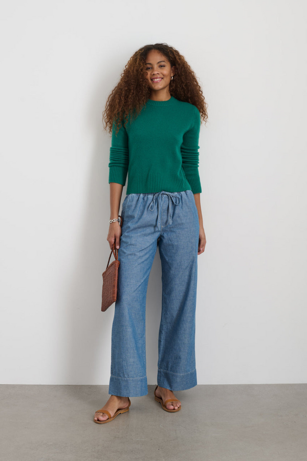 Riley Pant in Chambray Rinse Wash
