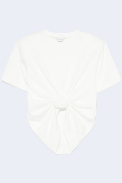 Knotted Tee Shirt in White