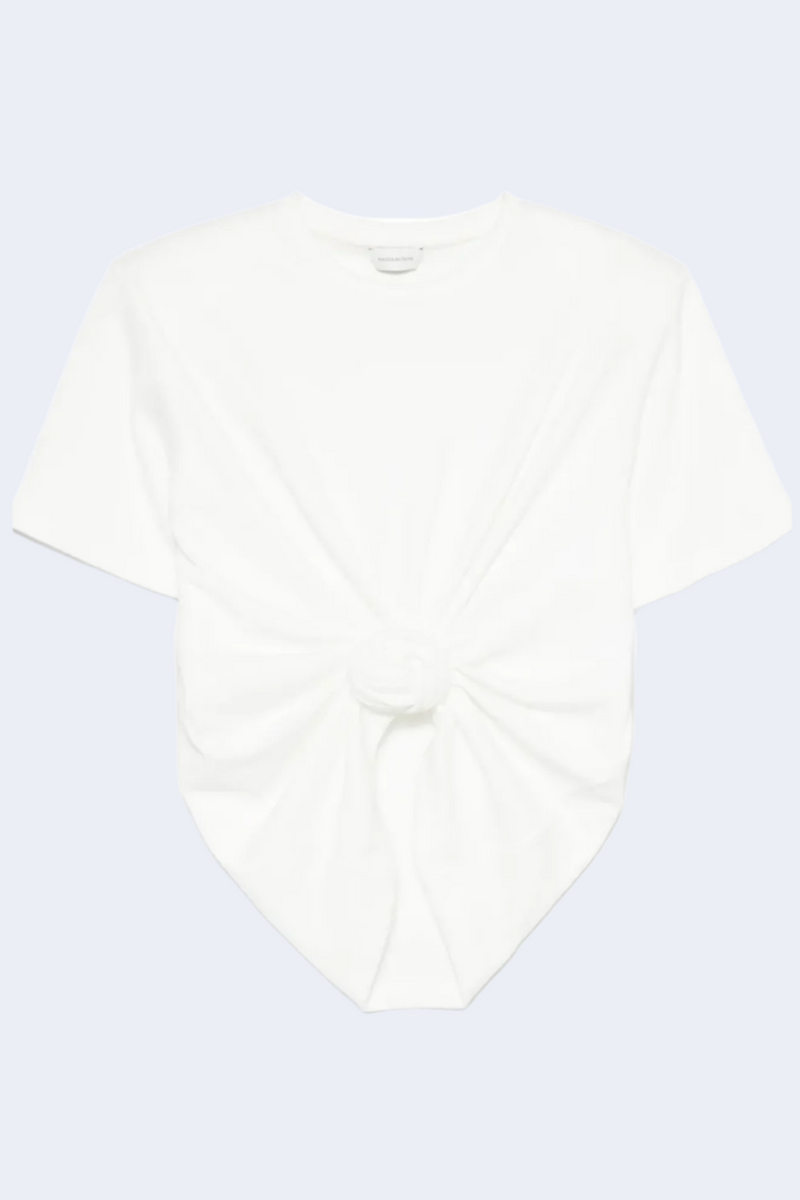 Knotted Tee Shirt in White