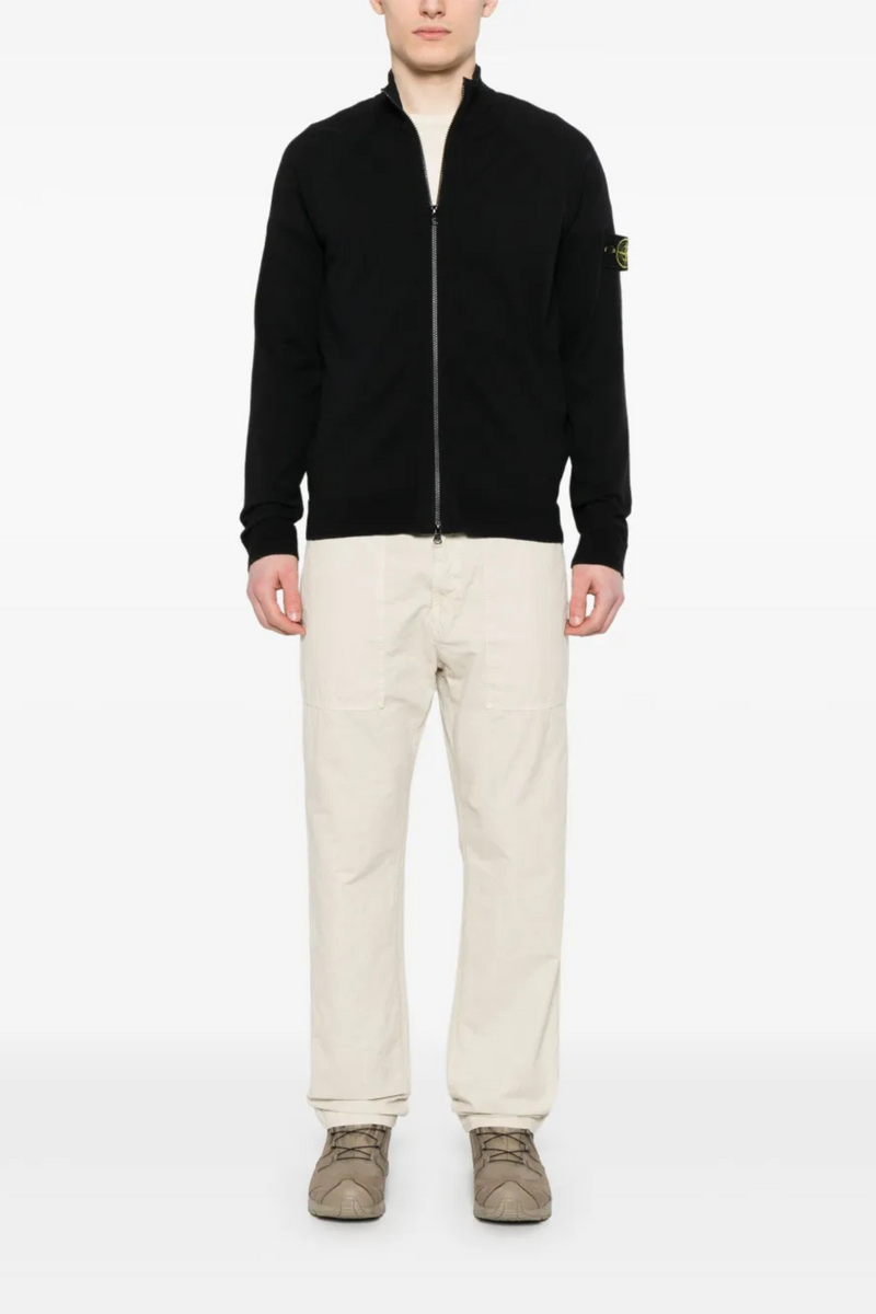 Straight Leg Cotton Chino Trousers in Sand