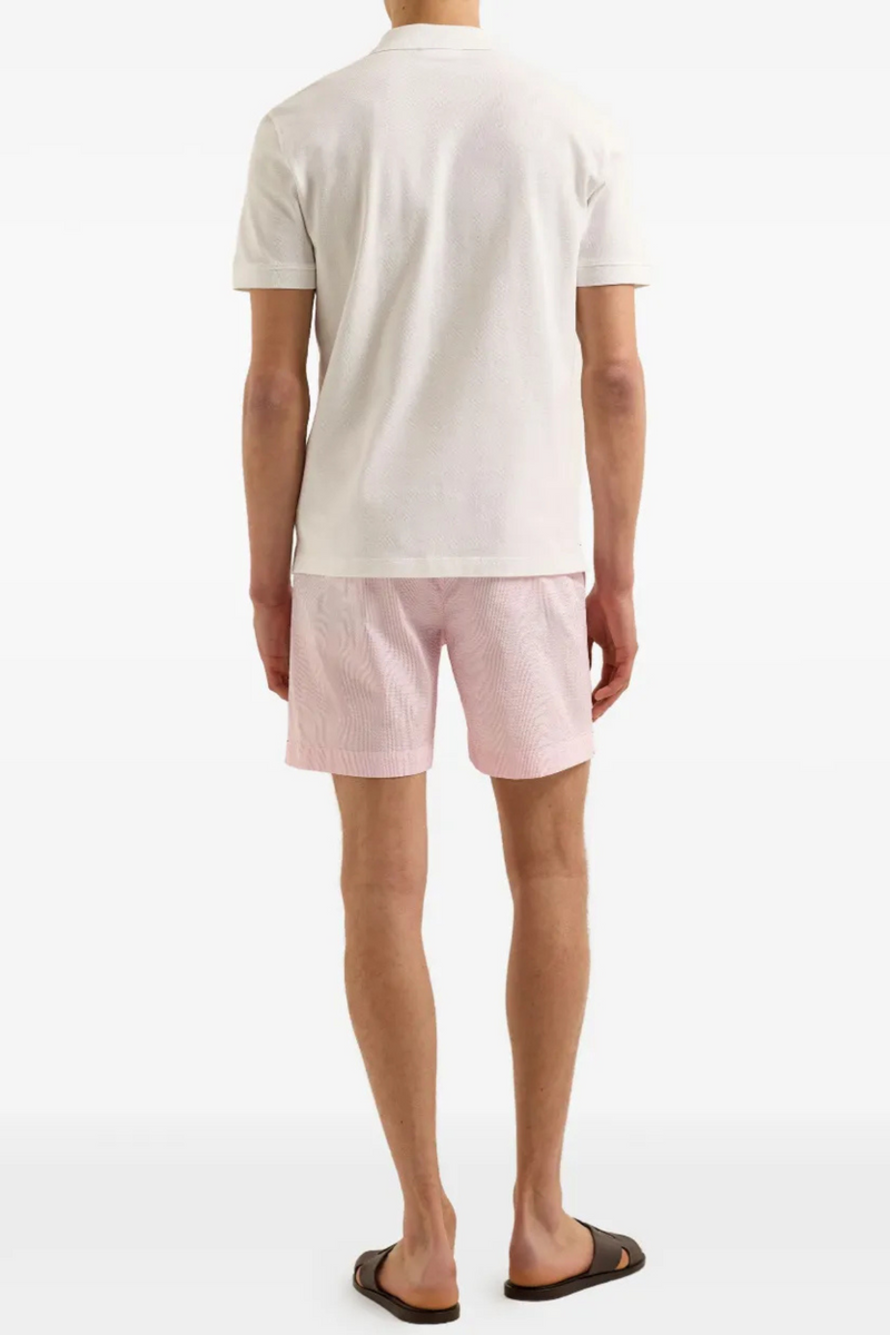 Bruno Short Sleeve Pique Polo in White