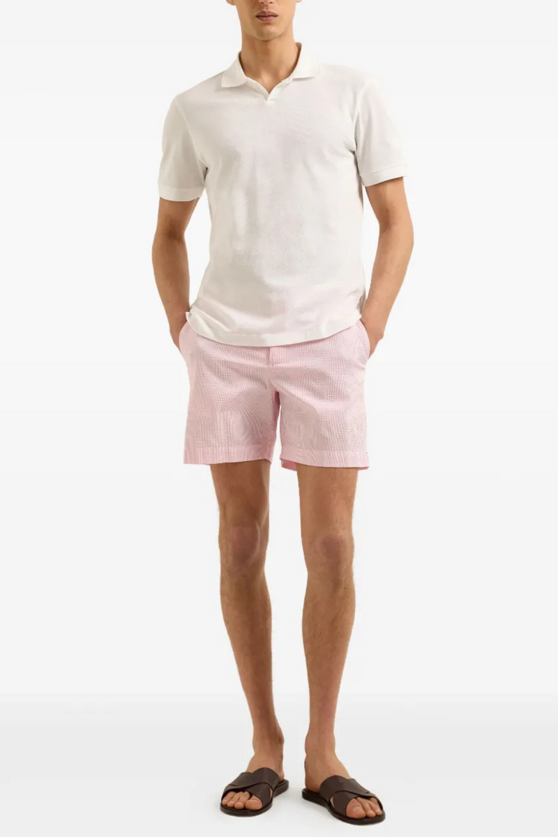 Bruno Short Sleeve Pique Polo in White