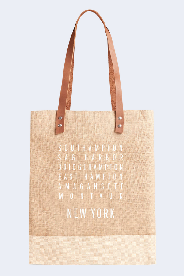 New York Cities Wine Tote in Natural