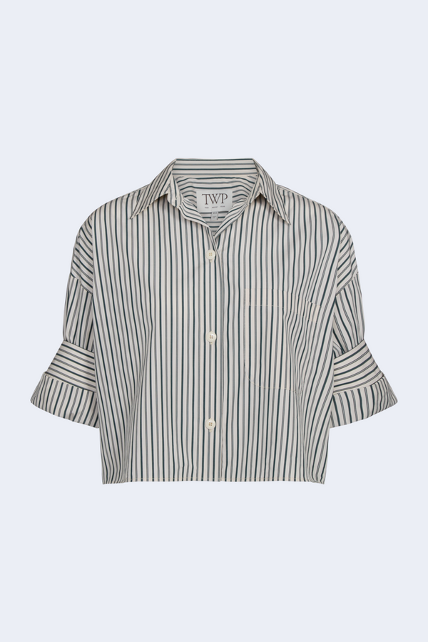Next Ex Shirt in Ivory & Cilantro Stripe