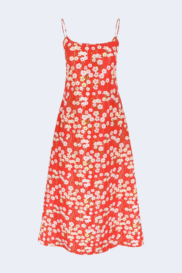 Nicky Dress in Buttercups Red