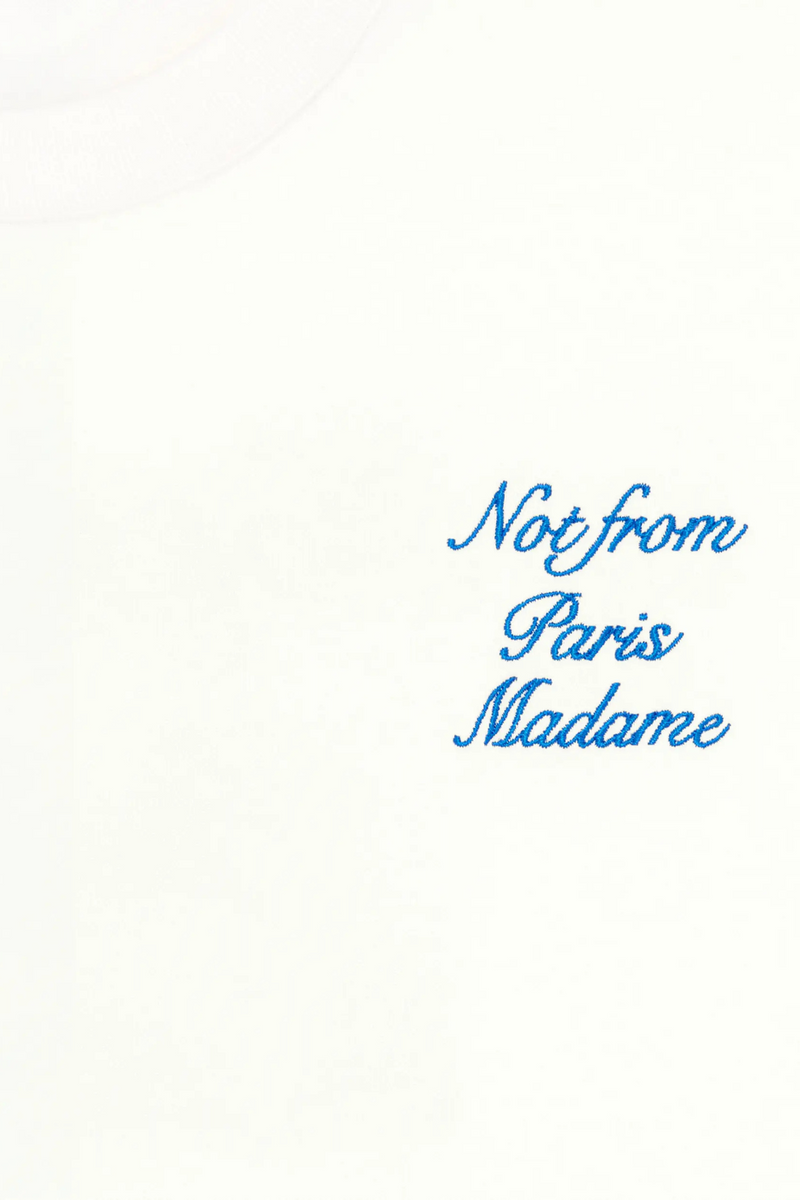 Cursive Slogan T-Shirt in Off White