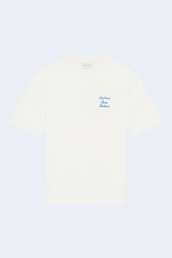 Cursive Slogan T-Shirt in Off White