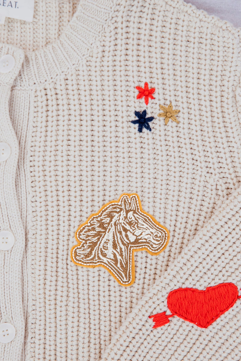 The Collegiate Cardigan in Natural