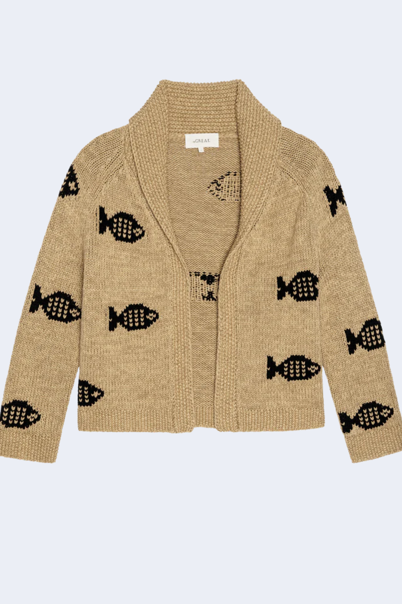 The Swimming Fish Lodge Cardigan in Natural – TENET