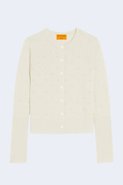 Jane Pointelle Cardigan in Cream